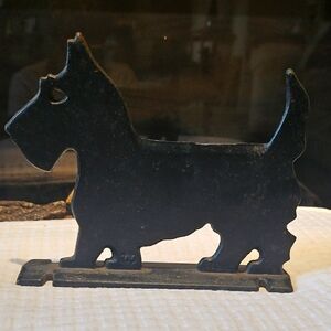 1920 Vintage Cast Iron Bootscrap/Doorstop Scotty Terrier